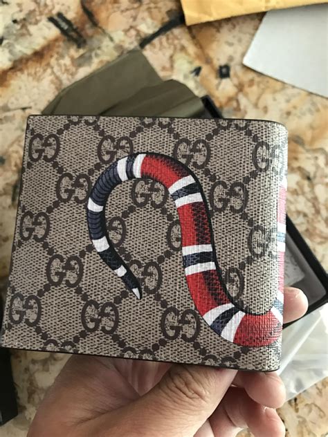 gucci monogram snake wallet|Gucci wallet snake review.